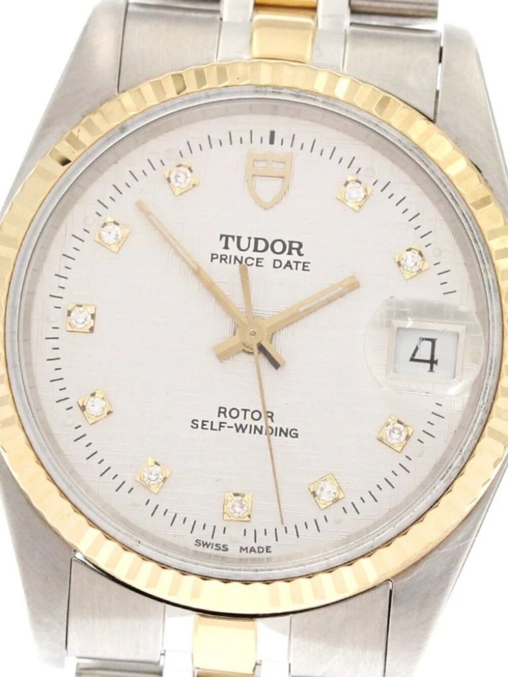 TUDOR Prince Date 74033 10P Diamond YG2 Tone cal.2824-2 Automatic Men's_871471